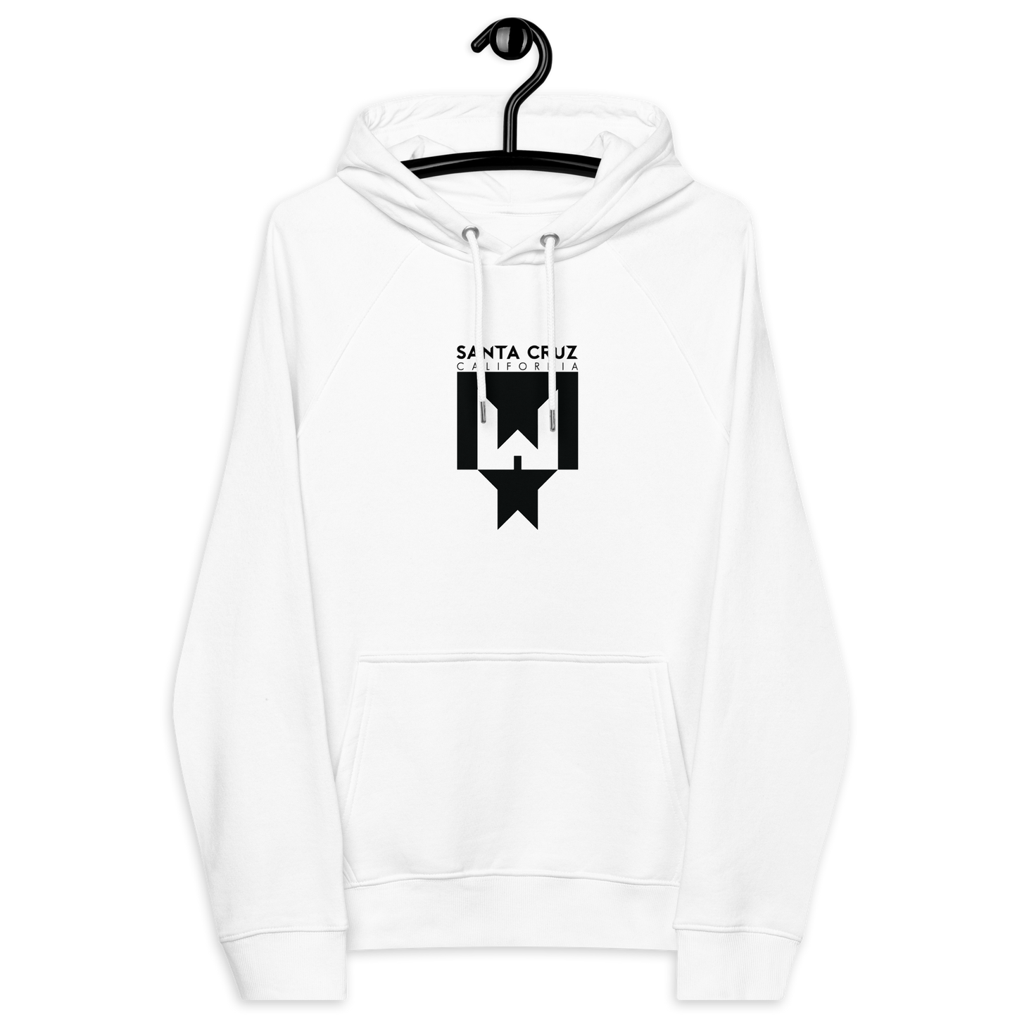 Whbb — white unisex eco raglan hoodie
