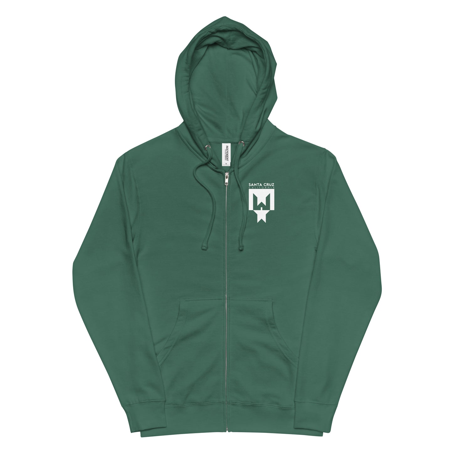 Unisex fleece zip up hoodie