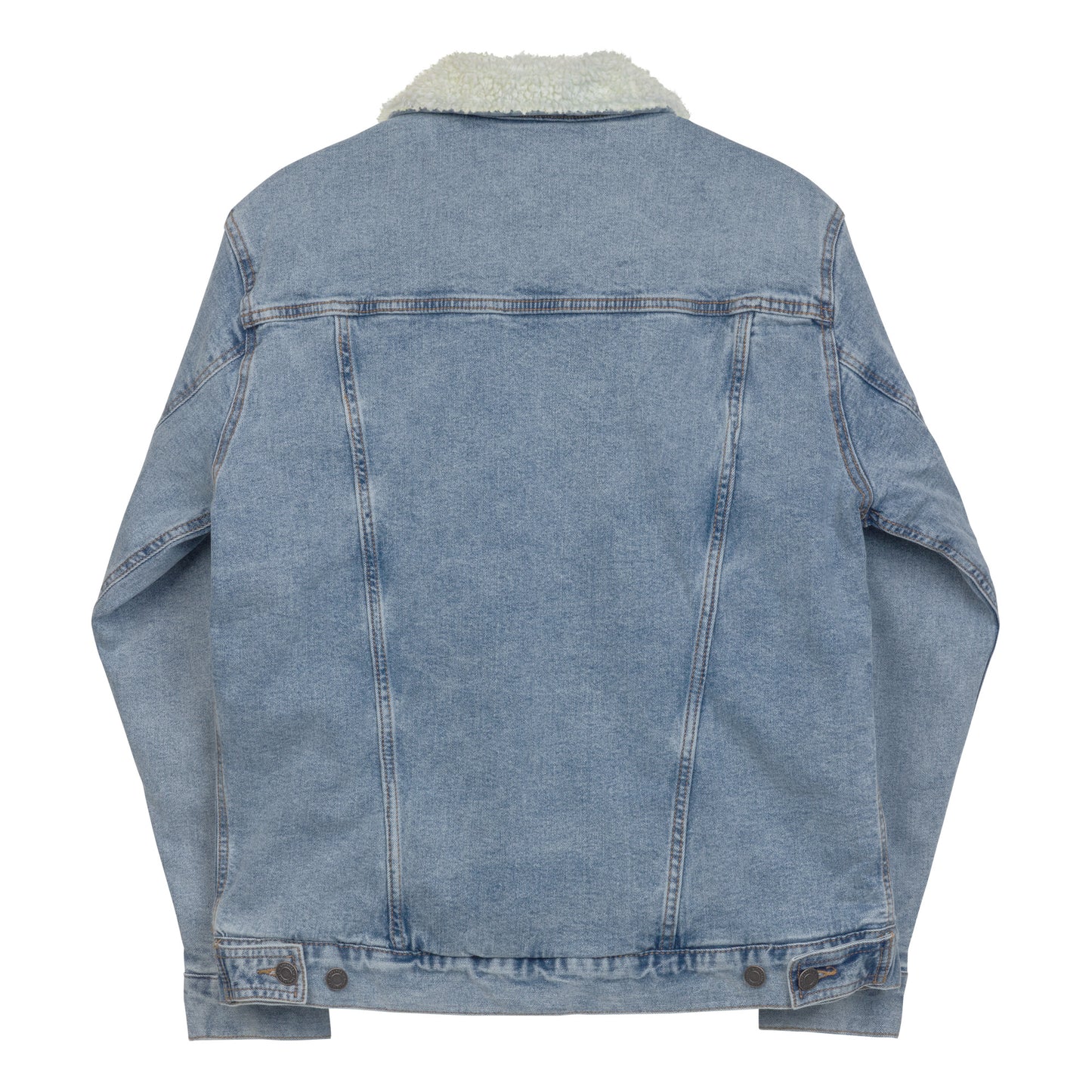 Whbb Unisex denim sherpa jacket || Logo Santa Cruz